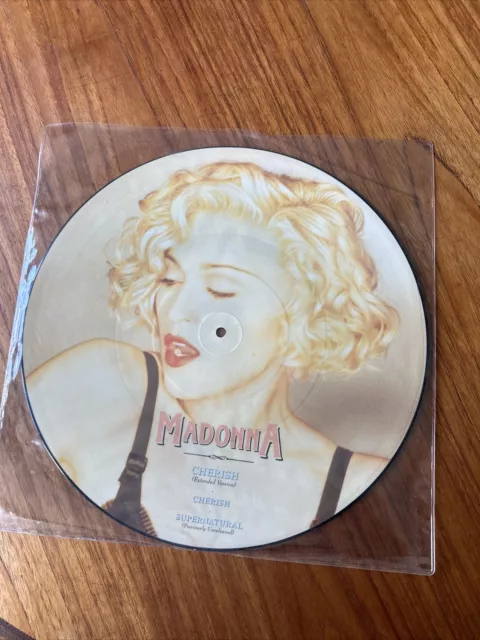 Madonna Cherish 12" vinyl picture disc record UK W2883TP SIRE 1989 OOP