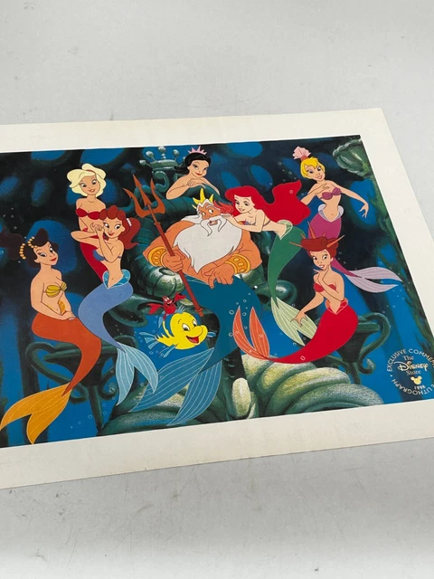 The Little Mermaid 1998 Disney Store Lithograph Print Artwork Decorative #LH