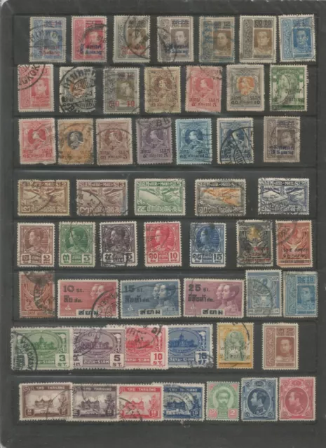 THAILAND SMALL COLLECTION OF 52 stamps mainly used (4 are unused)   SEE SCAN