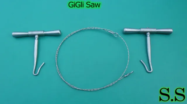 1 pcs GiGli Saw Handles 10 Gigli Saw wire Stainless new