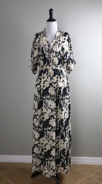 ANTHROPOLOGIE NWT Love Kyla Caite Seo Airy Embroidered Maxi Dress Size Small