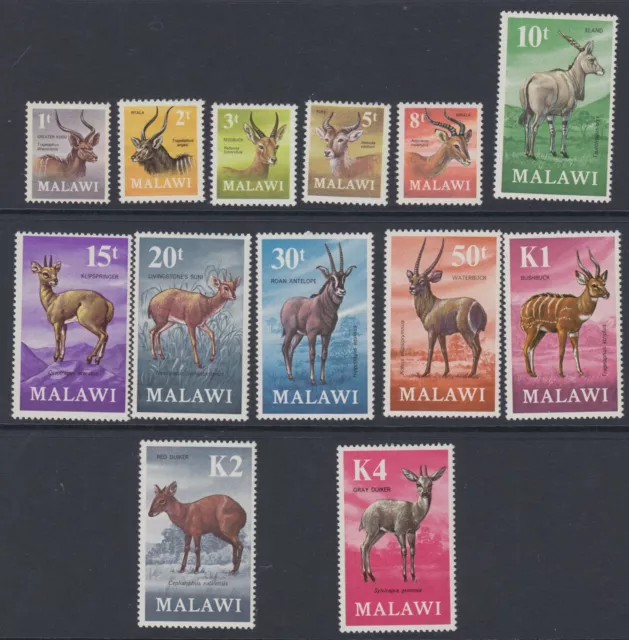 MALAWI : 1971 Antelopes definitives set SG375-87 MNH