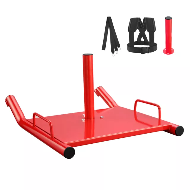 VEVOR Weight Power Pull Sled Fitness Strength Speed Training Sled Steel Red