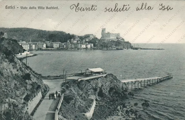 LERICI Visto dalla Villa Barbieri La Spezia Cartolina