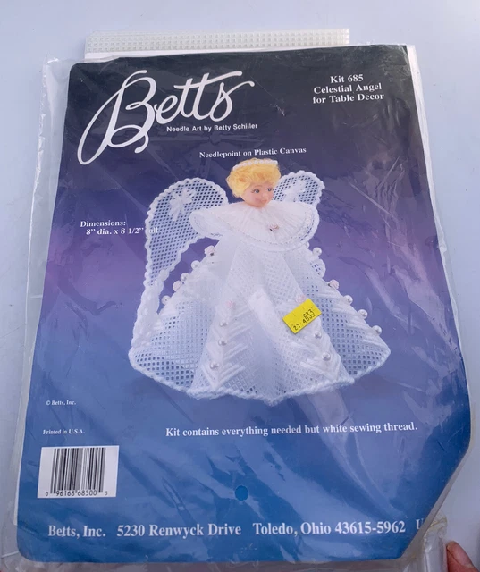 Kit de Arte con Agujas Betts 685 Celestial Ángel Mesa Decoración Lona de Plástico con Agujas