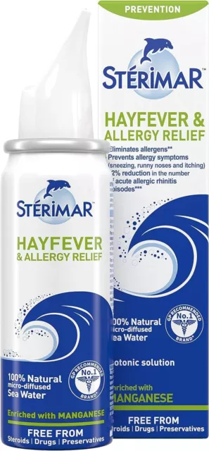 Nasal Spray STERIMAR Sinusitis SEA WATER Salt Hayfever Allergy Relief 50ml NEW