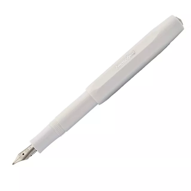 Kaweco Fountain Pen Skyline Sport Screw-On, Broad Nib, White Plastic 10000933