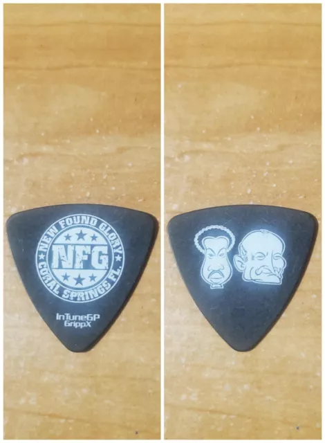 New Found Glory NFG Ian Grushka coral Springs FL old men black Tour Guitar Pick