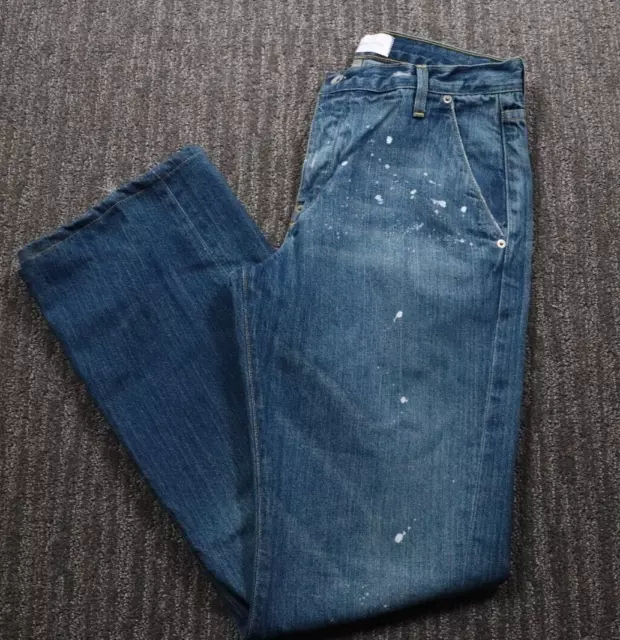 Paper Denim Cloth PDC Men's Jeans Size 32x34 Dutchboy Button Fly Distressed