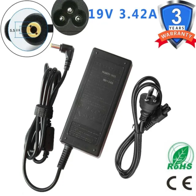 65W 19V 3.42A Laptop Adapter Charger For Asus Acer Samsung Lenovo Power Supply