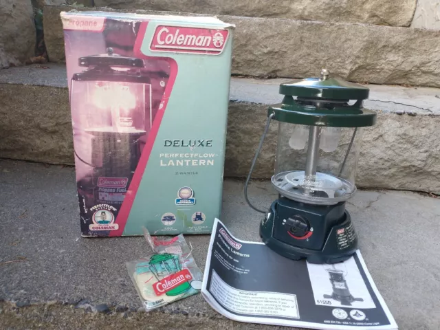 COLEMAN 5155A/5158 PORTABLE Propane Lantern W Black/Yellow Hard