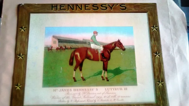 Hennessy Affiche Publicitaire Grand National Course 1909-10 Gagnant Lutteur Iii