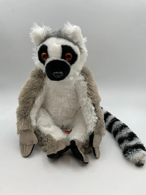 WILD REPUBLIC GRAY Ring Tailed Lemur Monkey Plush Stuffed Animal Ape