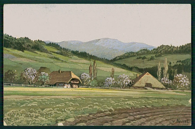 AK GERMANY ART-POSTCARD BLACK FOREST SCHWARZWALD eu77