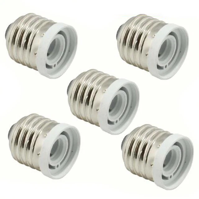 Durable Light Bulb Socket Adapter Convert E26/E27 to E12 5pcs Included