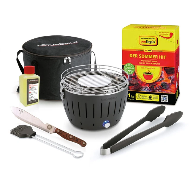 LotusGrill Tischgrill S anthrazit Starterset UVP 189,- EUR