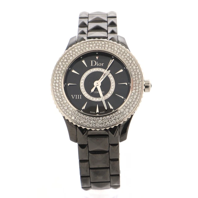 Christian Dior VIII Automatic Watch Ceramic and Stainless Steel with Diamond Bez