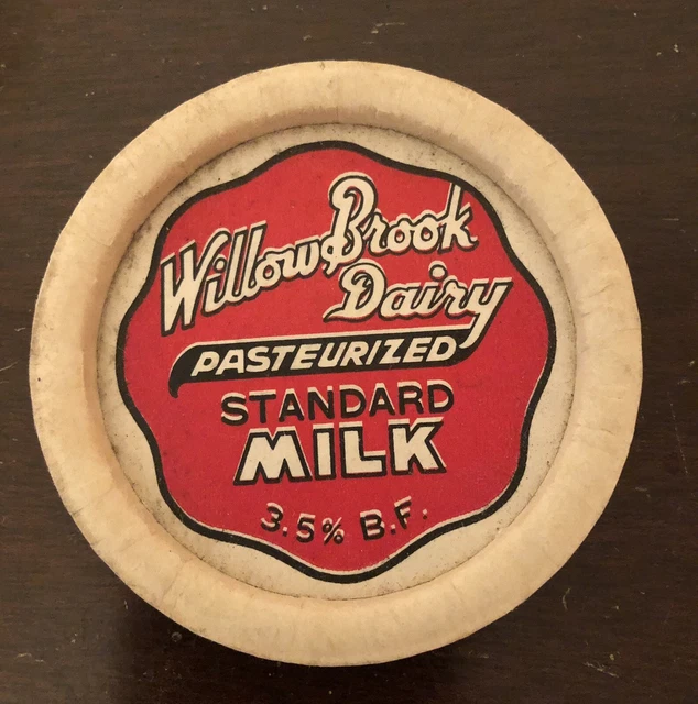 Willow Brook Dairy Large 72mm Cardboard Milk Bottle Cap - Wadsworth, Ohio (OH)