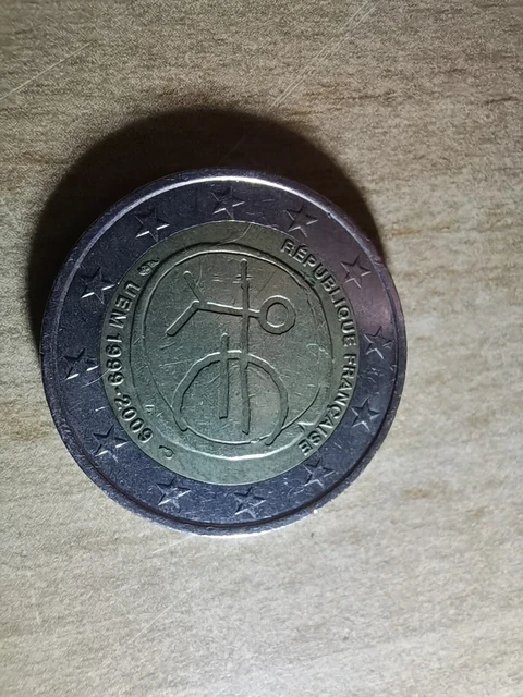 PIÈCE DE 2 euros RARE, Bonhomme UEM 1999-2009 EUR 189,99 - FR