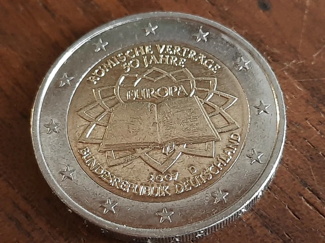 2 Euro Römische Verträge 2007 D Wert 50 JAHRE RÖMISCHE Verträge 2 Euro Bundesrepublik Deutschland 2007 D