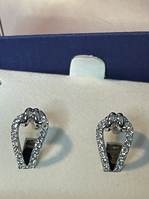 Swarovski Lifelong Heart Hoop Pierced Earrings Swarovski Lifelong Heart  Drop Earrings Shop Now