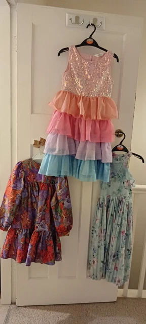 Girls Party Xmas Dresses Bundle Size 7 Years