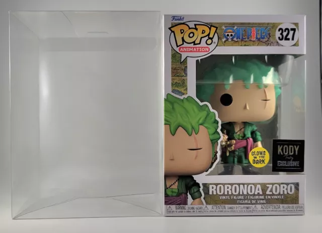 Funko POP! One Piece Roronoa Zoro GITD Kody Exclusive #327 + Box Protector