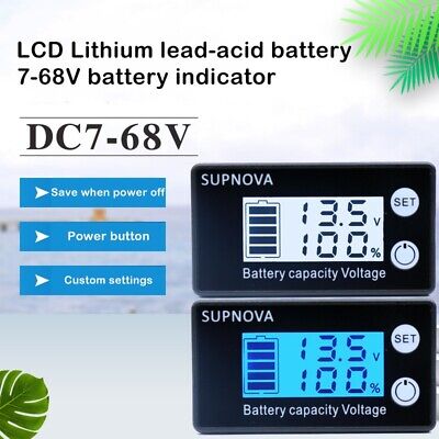 LCD Digitale 12V capacità della batteria Indicatore di visualizzazione stato monitor Misuratore