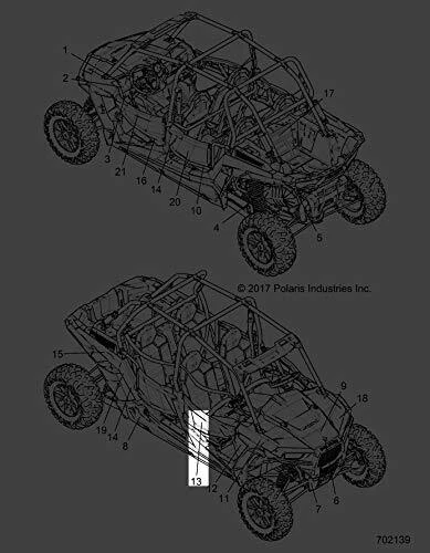 Polaris 7186625 DECAL-DOOR MID RH Part RZR XP Turbo