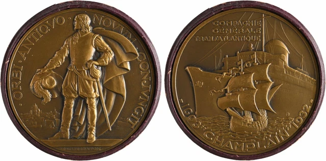 IIIe Rép., Paquebot Champlain, Delamarre, 1932 Paris, CGT, boîte, SPL - 28