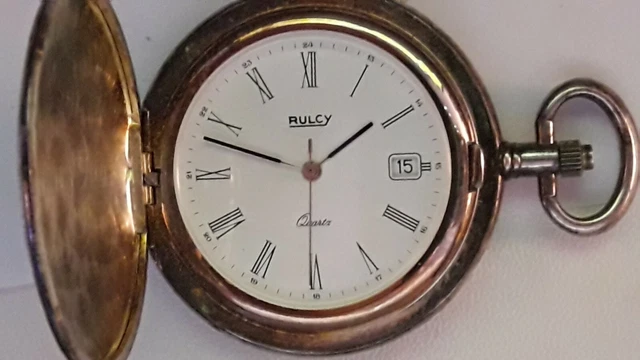 Montre De Poche Savonnette Squelette Avec Chaîne Et Capots – Neuve, Acier, Remontage Manuel