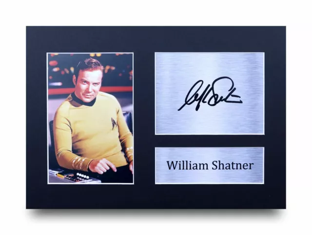 William Shatner autografo A4 firmato prestampato regalo fotografico per un fan di Star Trek