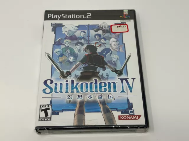 Suikoden IV 4 (Sony PlayStation 2 PS2 2005) - Brand New Sealed! Small Tear