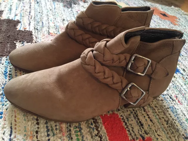 BOTTINES BOOTS COMPTOIR Des Cotonniers T.38 Daim Naturel Style