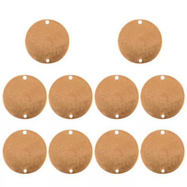 10pcs Round Circle Disc Copper Metal Stamping Blank Engraving Tag Stamping Tags