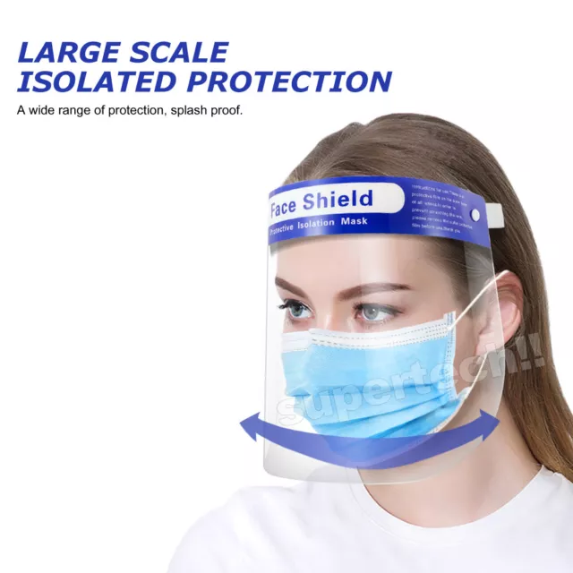 Full Clear Face Shield Mask Protective Film Shields Visor Safety Cover Anti-Fog 2