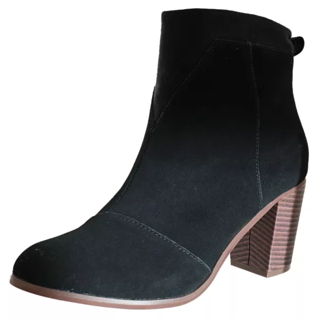 Toms Women's Lunata Mid Block Heel Dress Ankle Booties