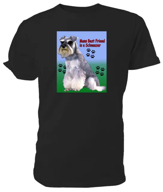 Schnauzer Dog T shirt, Mans Best Friend - Choice of size & colours! mens/womens