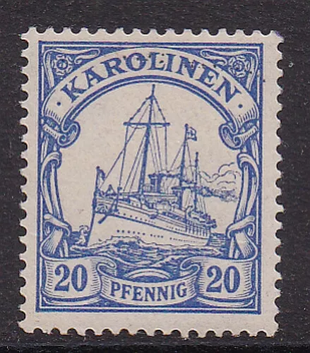 Deutsche Kolonien Karolinen 1901, Mi.Nr.10 Abart, ungebraucht mit Falzspuren MH