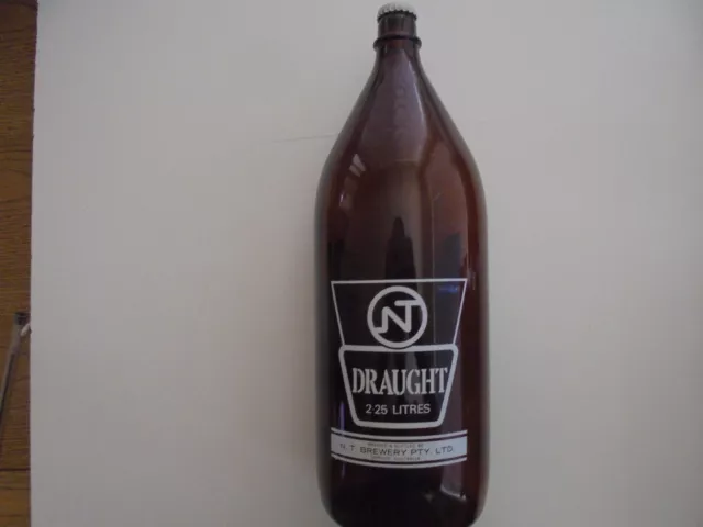 Vintage NT Draught 2.25 Litres Bottle Darwin Stubby Northern Territory