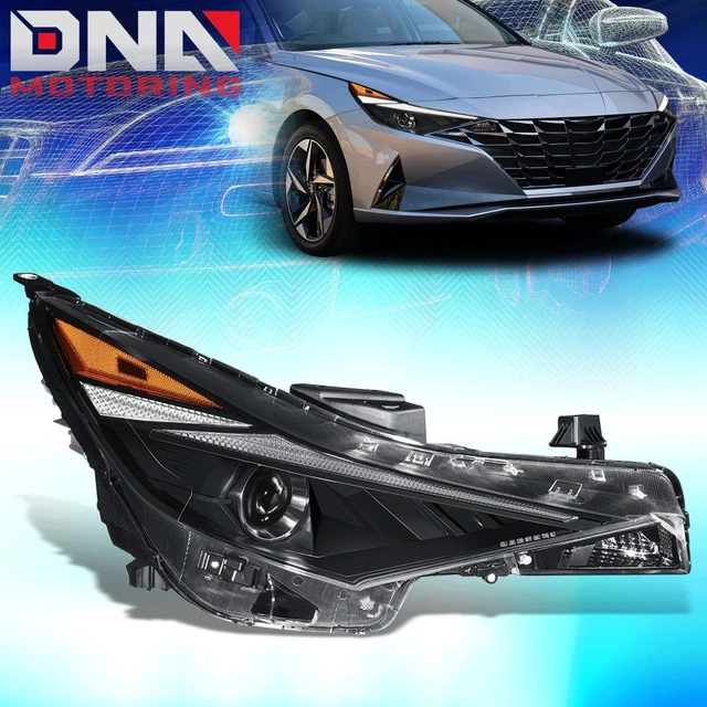 Speed Daddy OE Style Passenger Side Headlight Assembly For 2021-2022 Hyundai Elantra - Black Housing With DRL