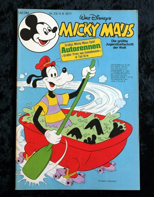 Micky Maus 1977 Heft 23 mit Beilage und Schnipp (Ehapa) TOP Zustand Z0-1