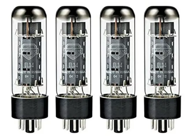 New 4x Mullard EL34 | Matched Quad / Quartet / Four Tubes | Free Ship