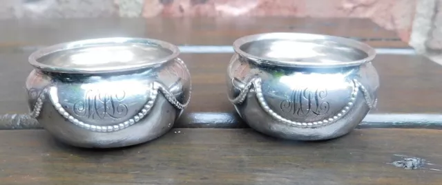 Antique Sterling Salt Cellars- TWO