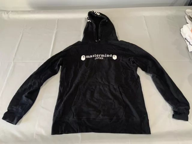 Mastermind Japan x Bape Black Pullover Hoodie Size XL A Bathing Ape