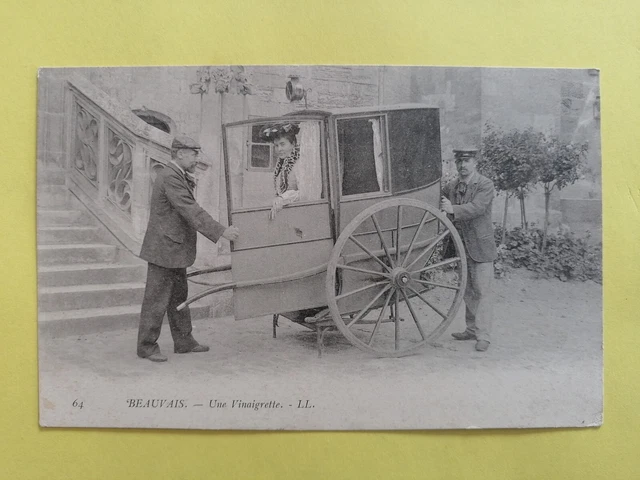 cpa BEAUVAIS (Oise) CARRIER CHAIR DRESSING CAROSS GROWS Rickshaw