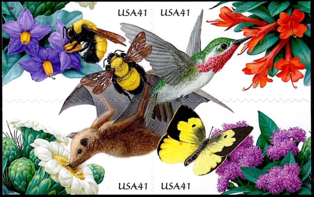 20 Mint POLLINATION STAMPS: Pollinators, Morrison's Bumblebee, Purple Nightshade