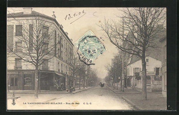 CPA La Varenne-Hilaire, Rue du Bac, view from the 1906 street
