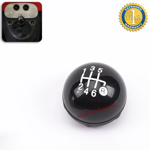 Pommeau Levier De Vitesse 6 Vitesses Manuel Pour Fiat 500 500C
