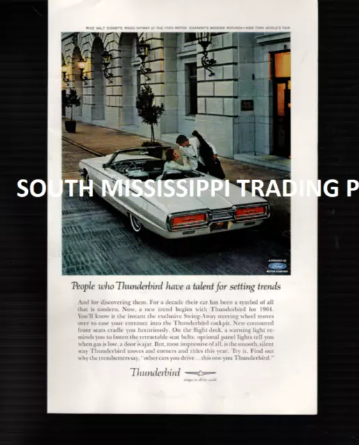 1964 Ford Thunderbird  Ad "Unique in all the World"